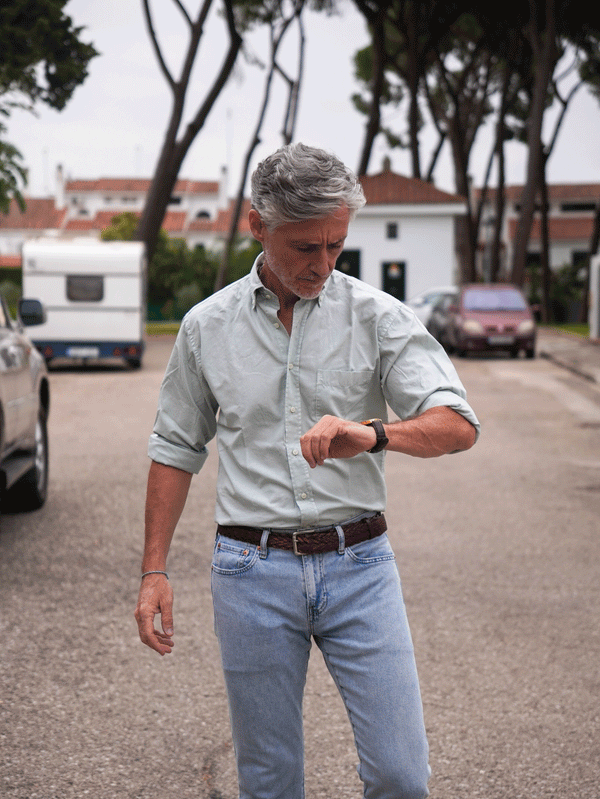 CAMISA POPELÍN GRIS